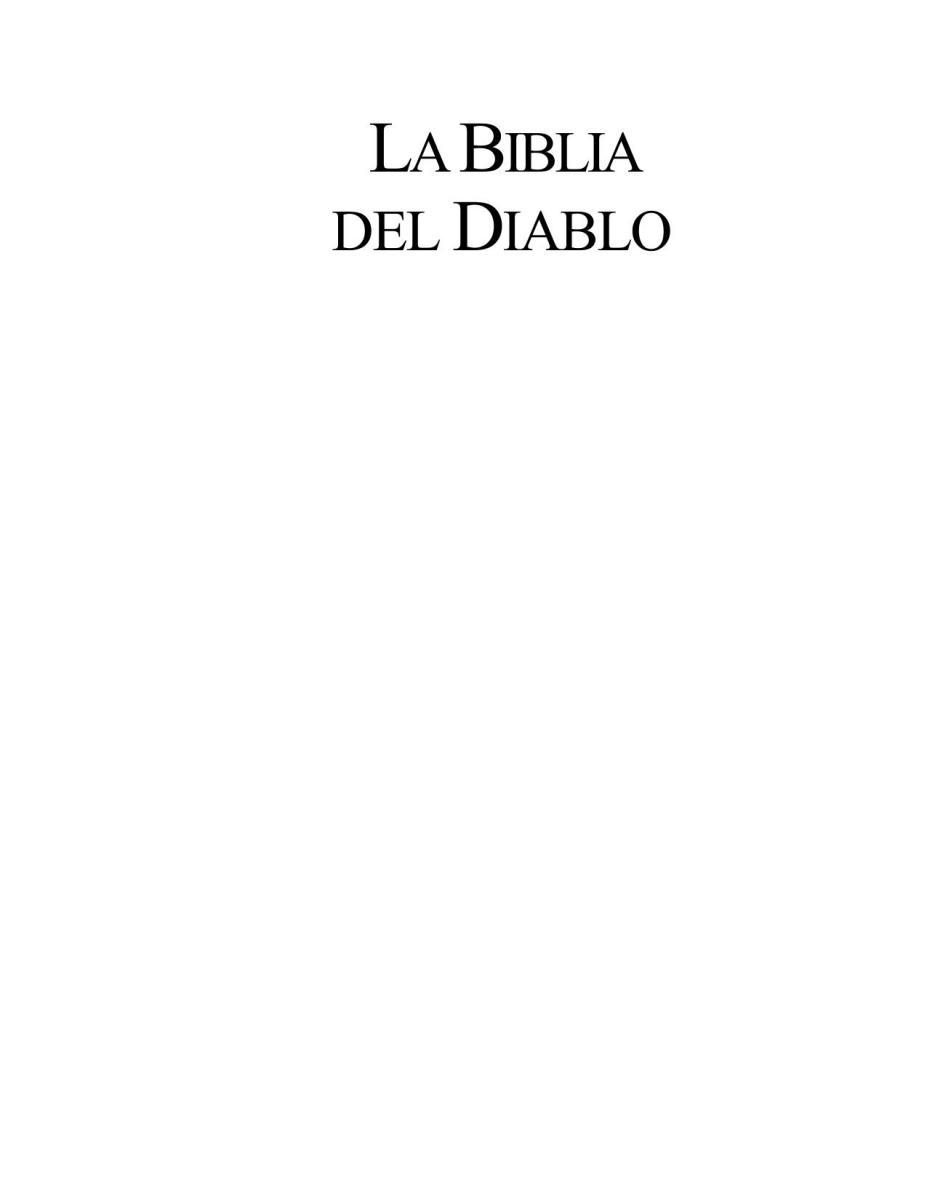 Portada de La Biblia del Diablo